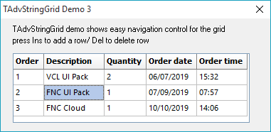 vcl grid navigation