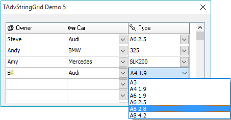 vcl grid editing