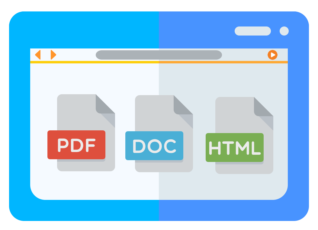 Use the browser as a tool to display PDF, HTML reports and online docs