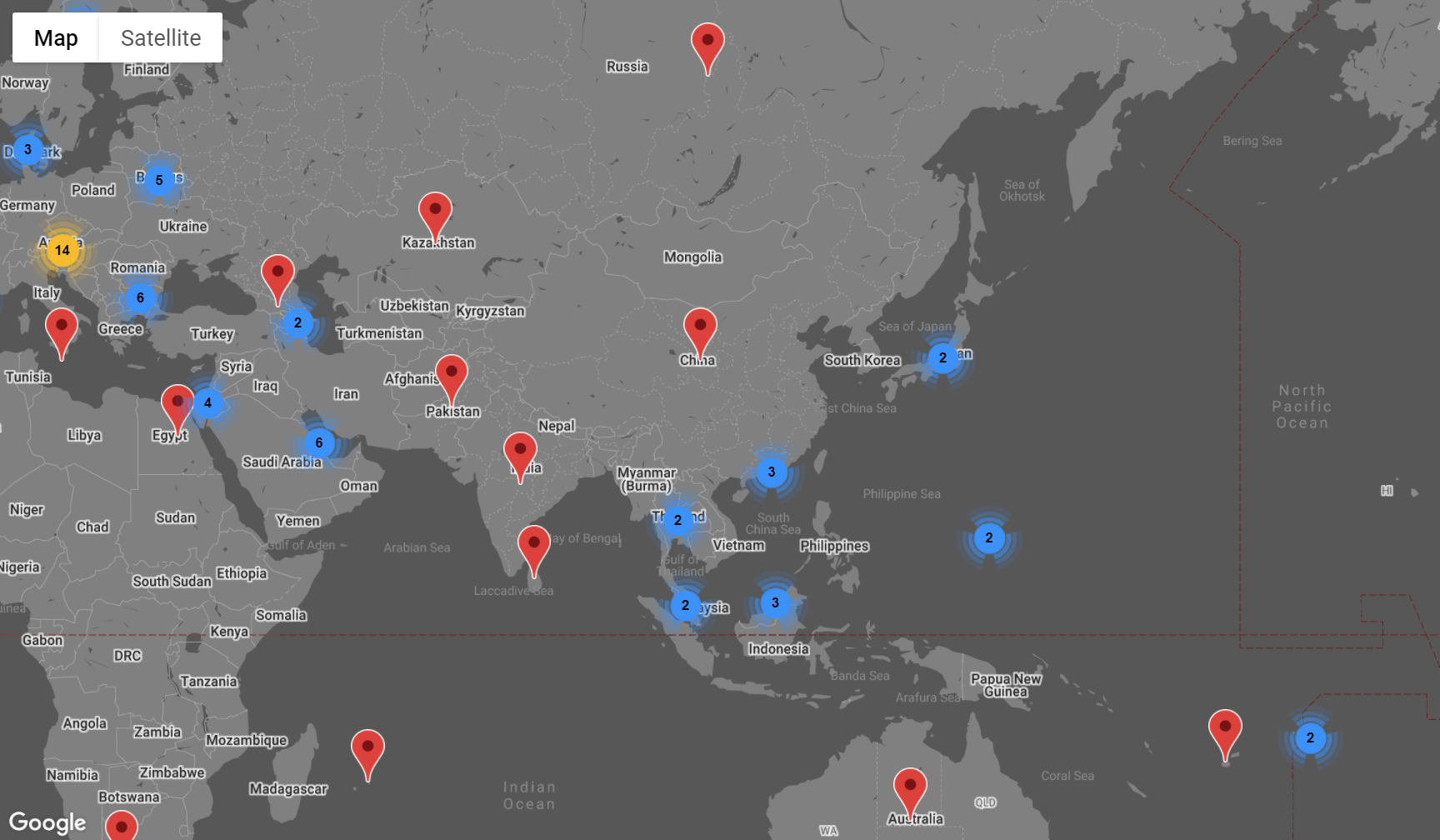 Google Maps specific features like theming and marker clustering