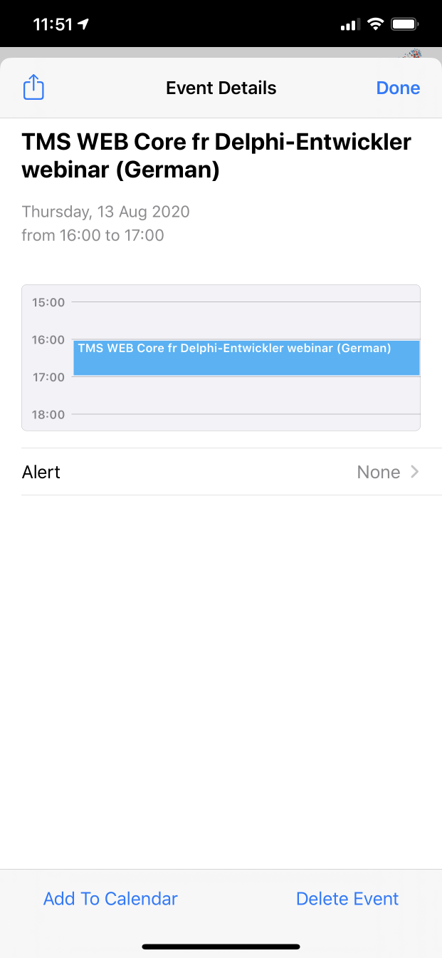 Create calendar events with TMS WEB Core LaptrinhX